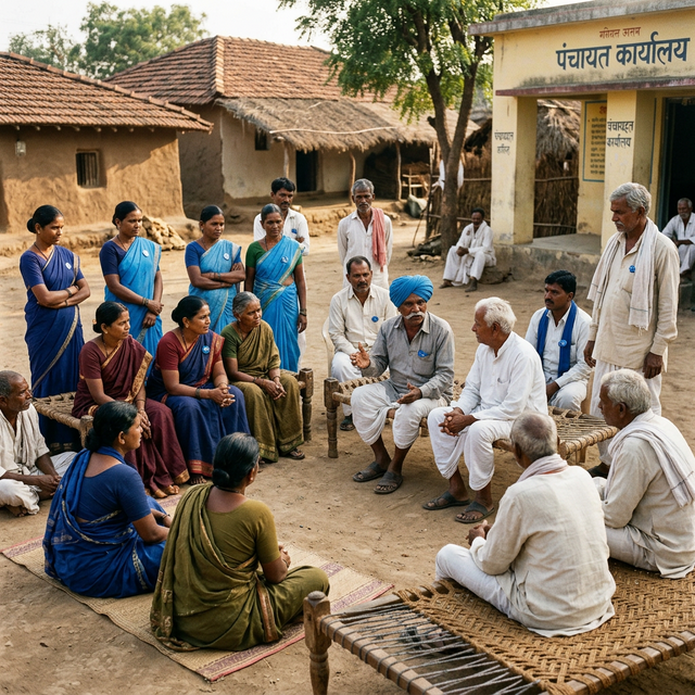 Caste — Village panchayat gathering